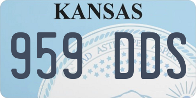 KS license plate 959DDS