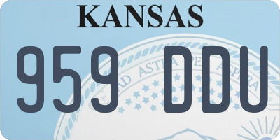 KS license plate 959DDU