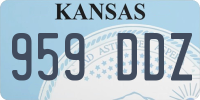 KS license plate 959DDZ