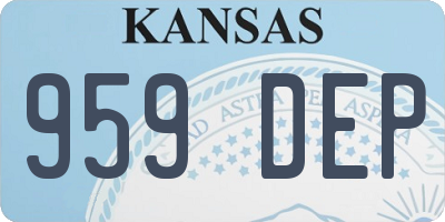 KS license plate 959DEP