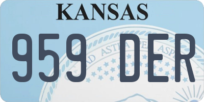 KS license plate 959DER