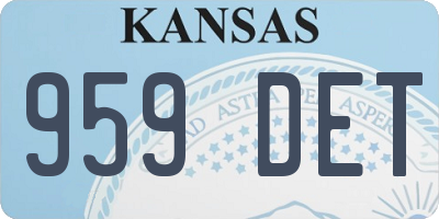 KS license plate 959DET