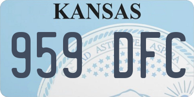 KS license plate 959DFC