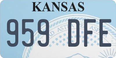 KS license plate 959DFE