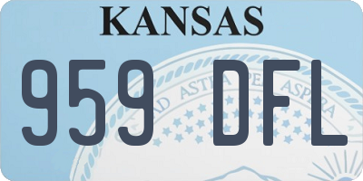 KS license plate 959DFL