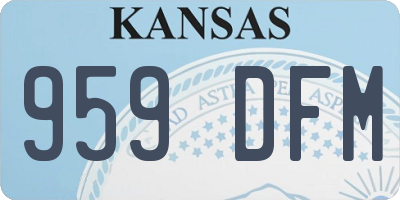 KS license plate 959DFM