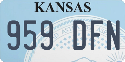 KS license plate 959DFN