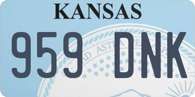 KS license plate 959DNK