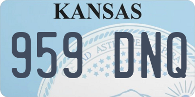 KS license plate 959DNQ