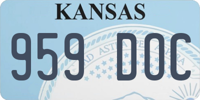 KS license plate 959DOC