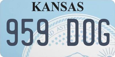 KS license plate 959DOG