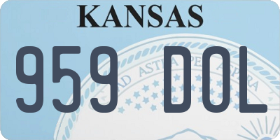 KS license plate 959DOL