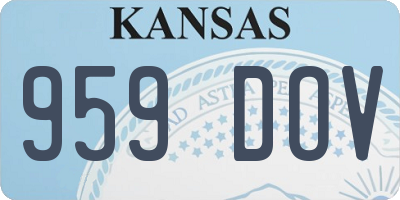 KS license plate 959DOV