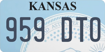 KS license plate 959DTO