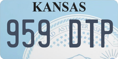 KS license plate 959DTP