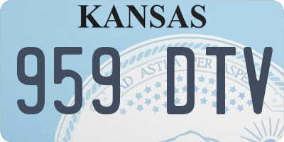 KS license plate 959DTV