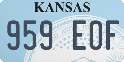 KS license plate 959EOF