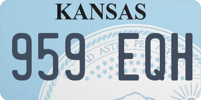 KS license plate 959EQH