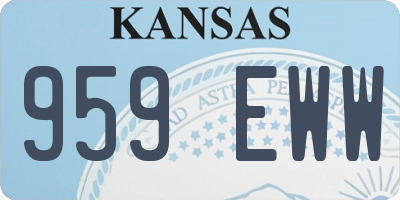 KS license plate 959EWW