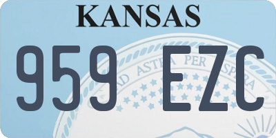 KS license plate 959EZC