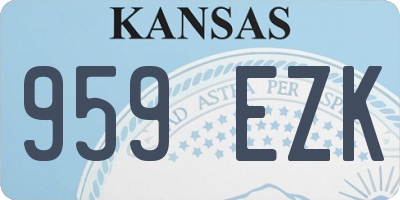 KS license plate 959EZK