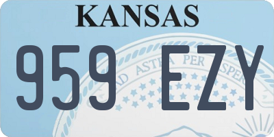 KS license plate 959EZY