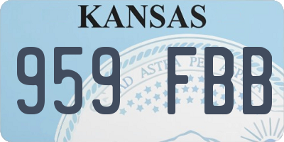 KS license plate 959FBB