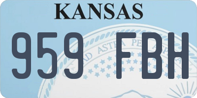 KS license plate 959FBH