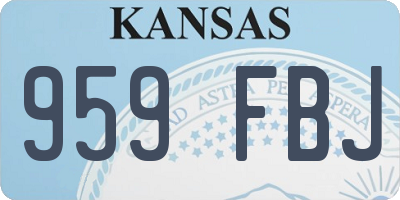 KS license plate 959FBJ