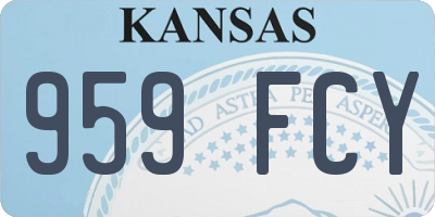 KS license plate 959FCY