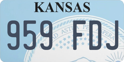KS license plate 959FDJ
