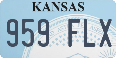 KS license plate 959FLX