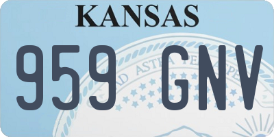 KS license plate 959GNV