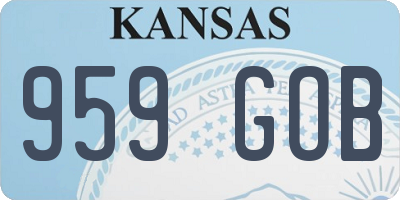 KS license plate 959GOB