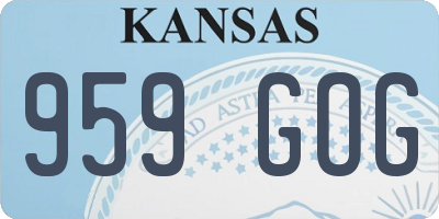 KS license plate 959GOG
