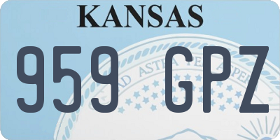 KS license plate 959GPZ