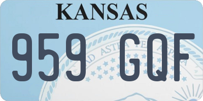 KS license plate 959GQF