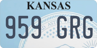 KS license plate 959GRG