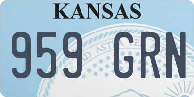 KS license plate 959GRN