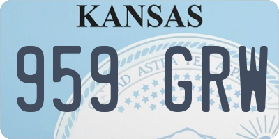 KS license plate 959GRW