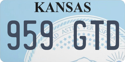 KS license plate 959GTD