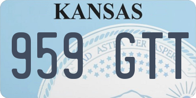 KS license plate 959GTT