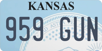 KS license plate 959GUN