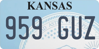 KS license plate 959GUZ
