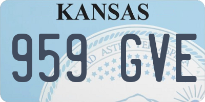 KS license plate 959GVE