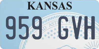 KS license plate 959GVH
