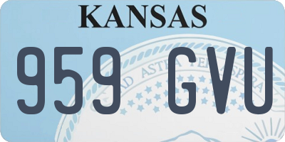 KS license plate 959GVU