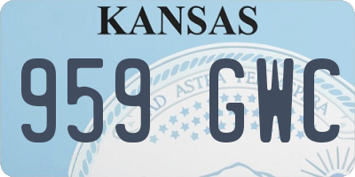 KS license plate 959GWC