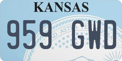 KS license plate 959GWD