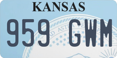 KS license plate 959GWM